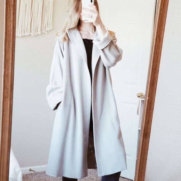 MaxMara Jackets & Blazers - 🚫MAXMARA Gray Virgin Wool Cashmere Open Overcoat
